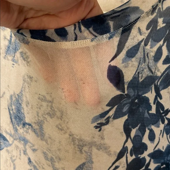 Express Blue and White Floral Long Sleeve Dress size Small - Picture 5 of 5